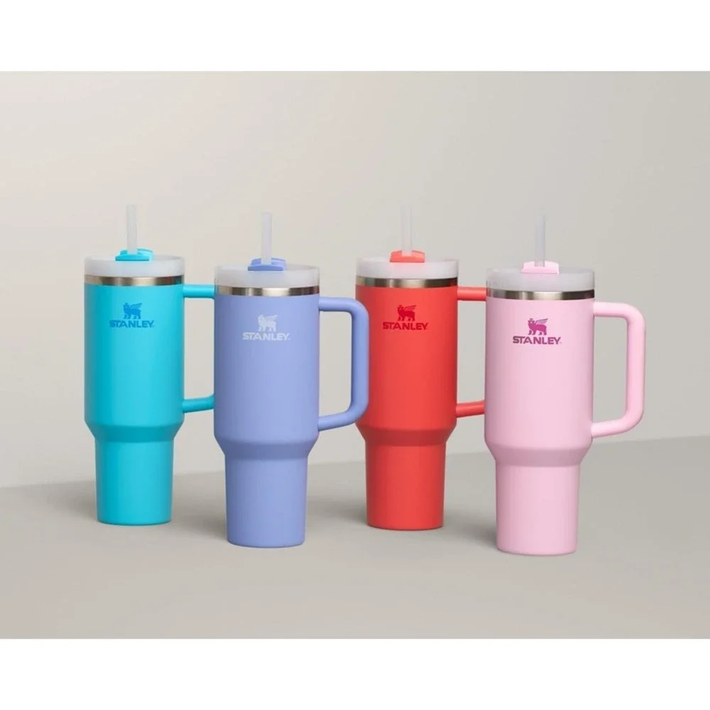 Stanley Quencher H2.0 40oz Tumbler Handle Straw Hot Coral Insulated Cup BPA-Free - Picture 8 of 12